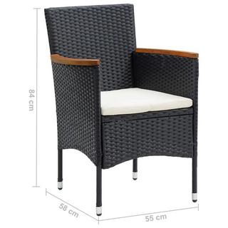 VidaXL set da pranzo Polirattan  