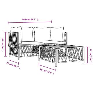 VidaXL Garten lounge set stahl  