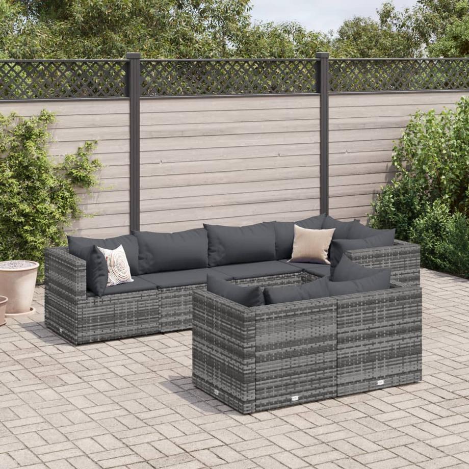 VidaXL set salotto da giardino Polirattan  