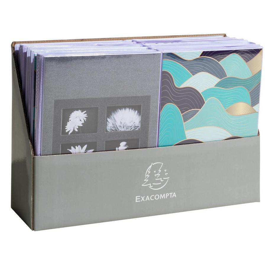 Exacompta Albums photos à pochettes souples 64 photos 10x15cm - Format 17,5x23cm - x 12  