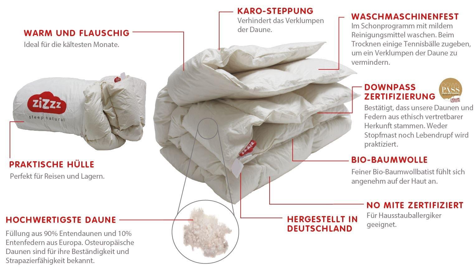 Zizzz Bio Entendaunen Duvet  