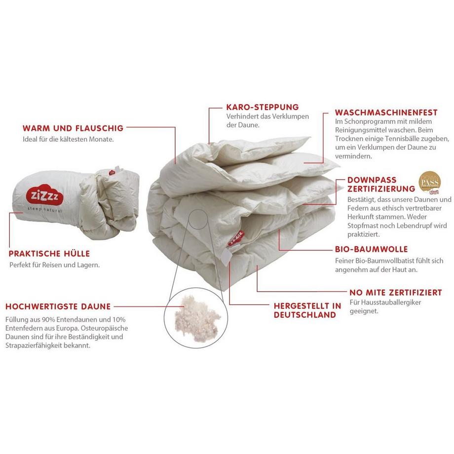 Zizzz Bio Entendaunen Duvet  