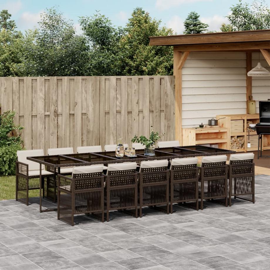 VidaXL set da pranzo da giardino Polirattan  