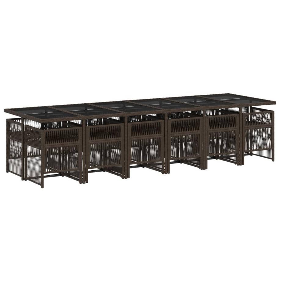 VidaXL set da pranzo da giardino Polirattan  