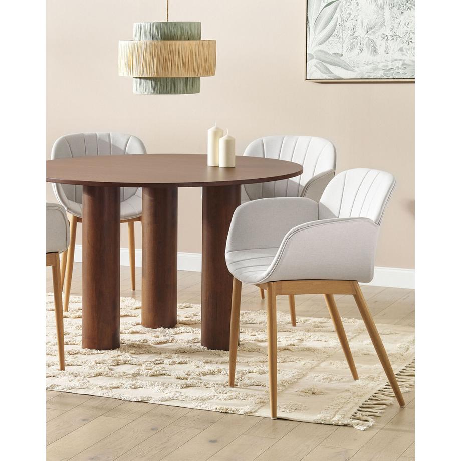 Beliani Esszimmerstuhl 2er Set aus Stoff Retro ALICE  