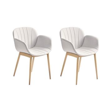 Lot de 2 chaises de salle à manger en Tissu Rétro ALICE