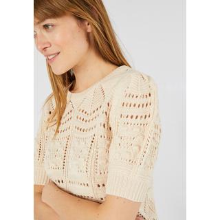 Damart  Pull maille ajourée effet crochet 