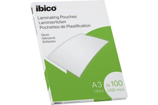 Image of Ibico IBICO Laminiertasche A3 627320 glanz, 100my 100 Stk - 100Stück