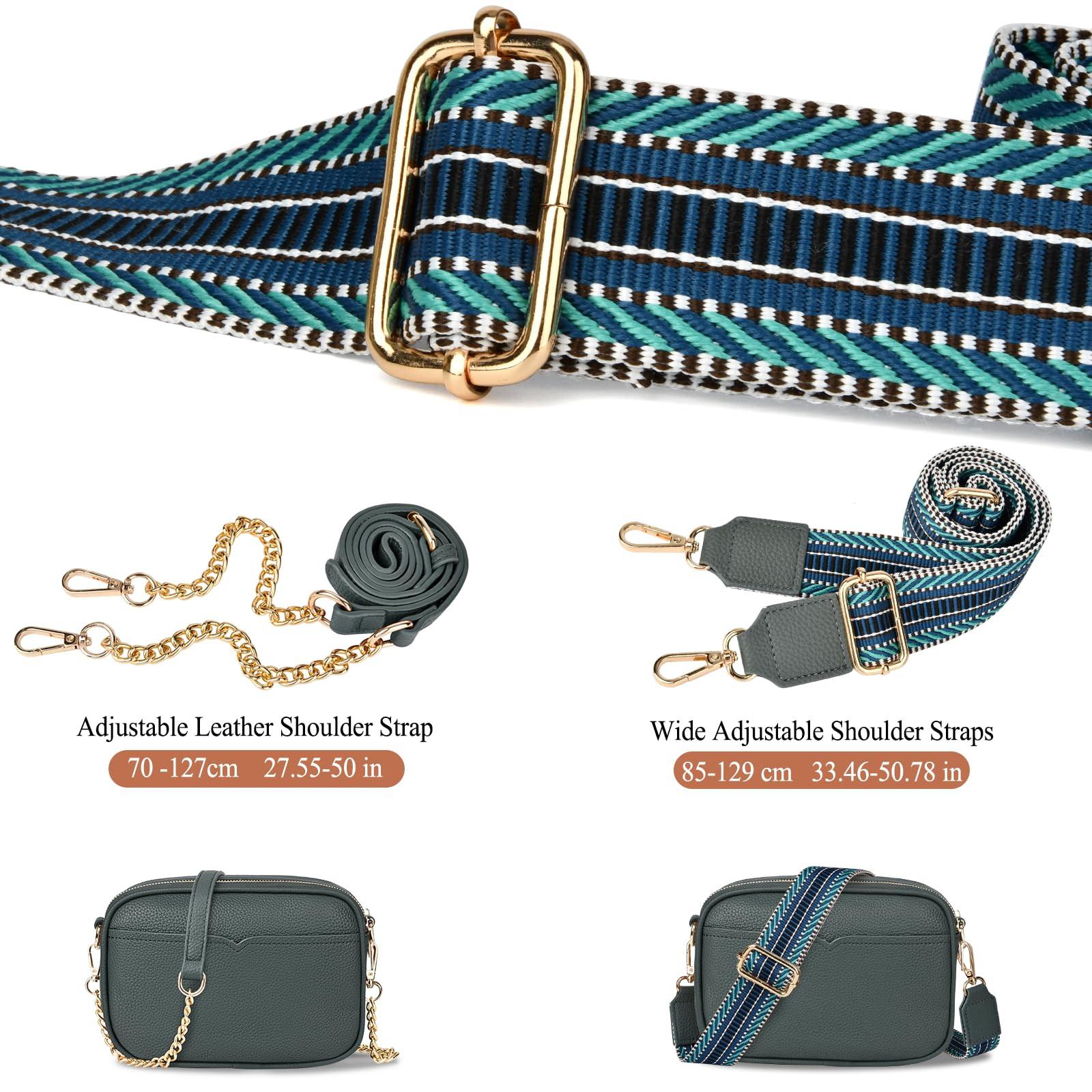 Only-bags.store Kleine Umhängetasche mit 2 abnehmbaren breiten Schulterriemen  