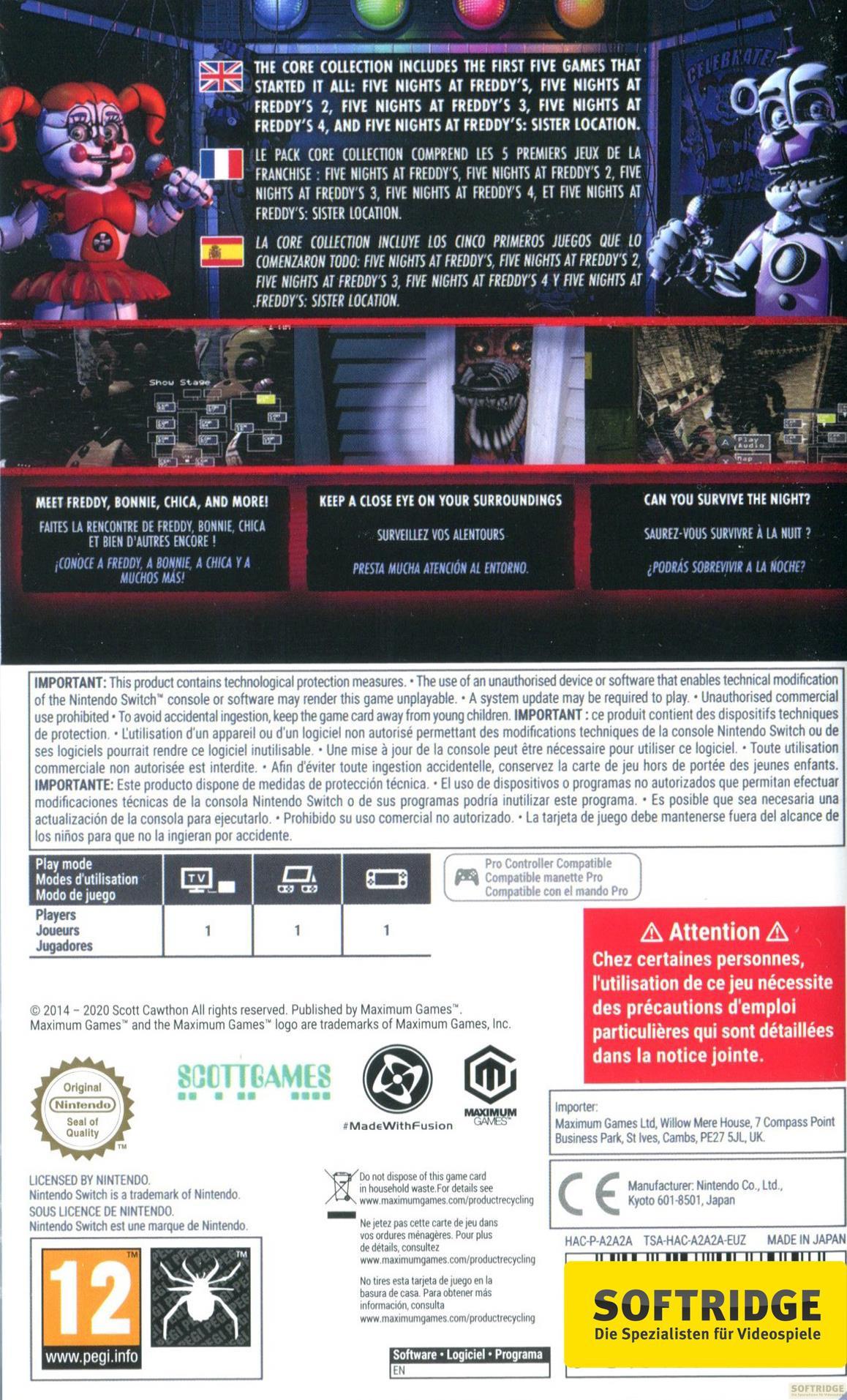 MAXIMUM GAMES  Five Nights at Freddy's - Core Collection -E- 