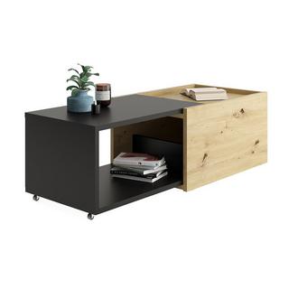 Calicosy Table Basse Extensible avec Caisson Coulissant L74-125 cm - Slide  