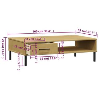 VidaXL tavolino da salotto Legno di pino  