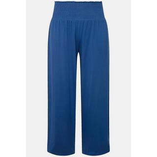 Ulla Popken  Pantalon Marlene à jambe large et taille élastique 