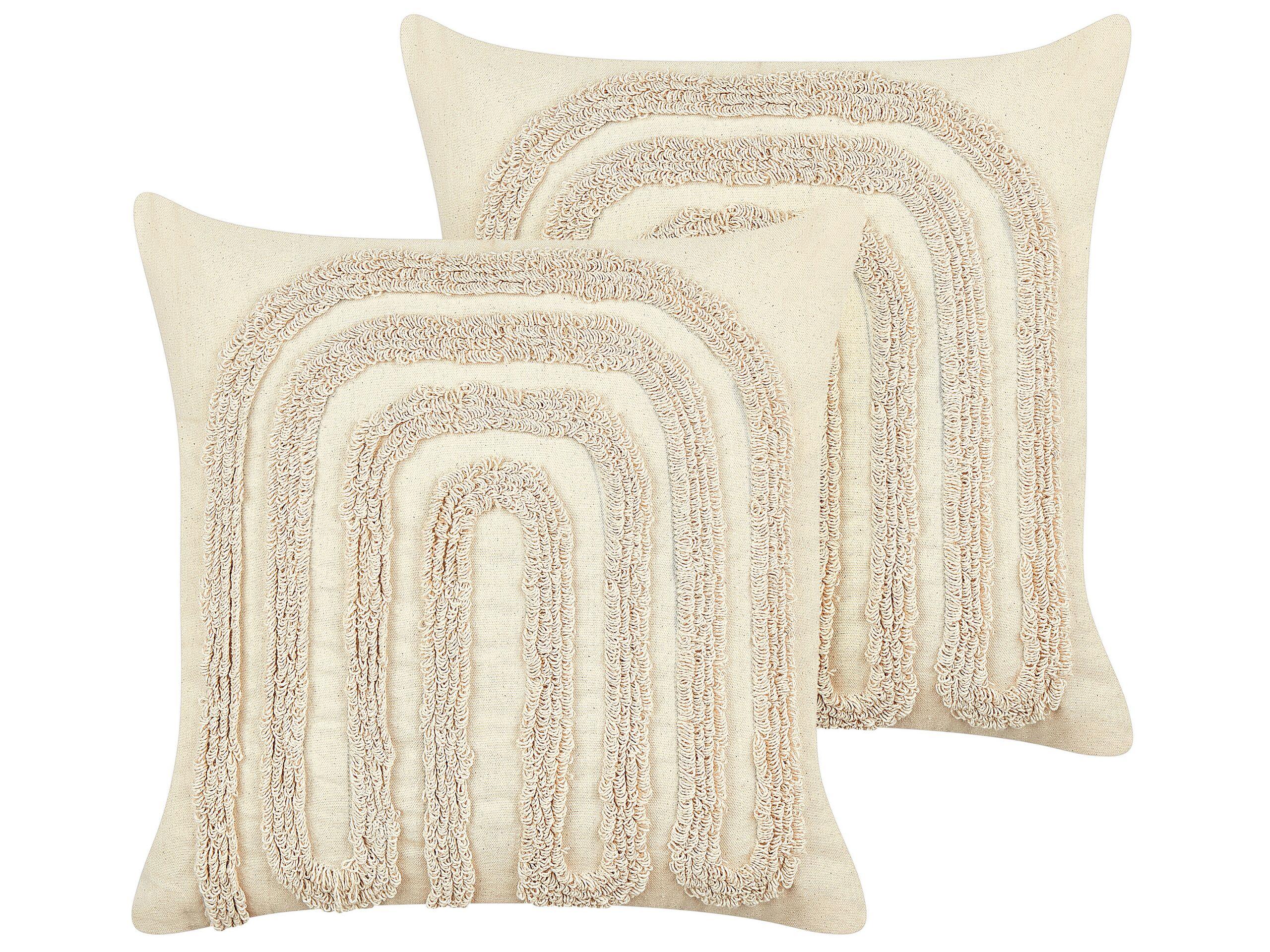 Beliani Lot de 2 coussins en Coton Moderne TATSOI  