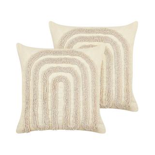 Beliani Lot de 2 coussins en Coton Moderne TATSOI  