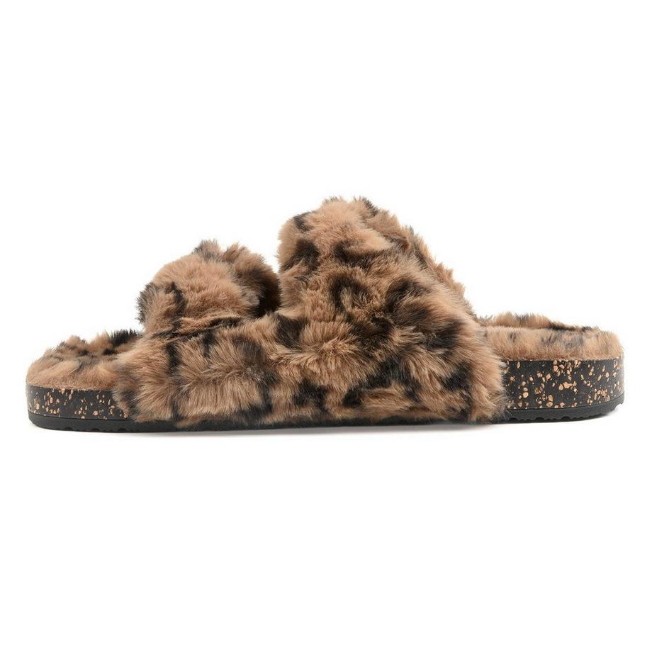 isotoner Pantofole in Tessuto Caldo Stampa Leopardata  