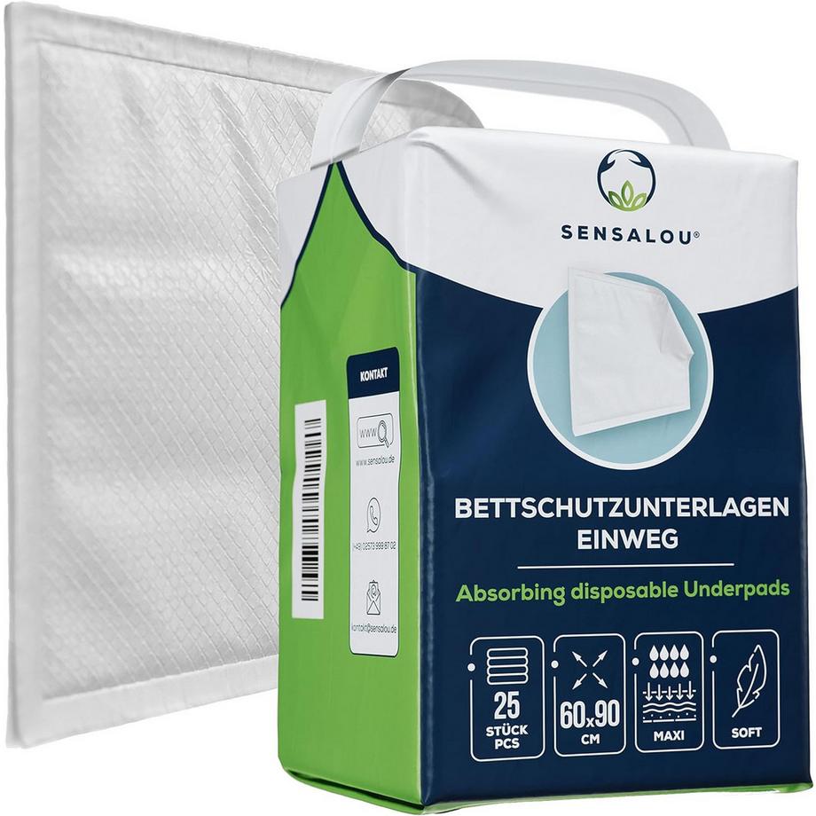 Protection d'incontinence jetable 60x90cm - Protection pour lit - pour adultes et enfants (25 pièces)