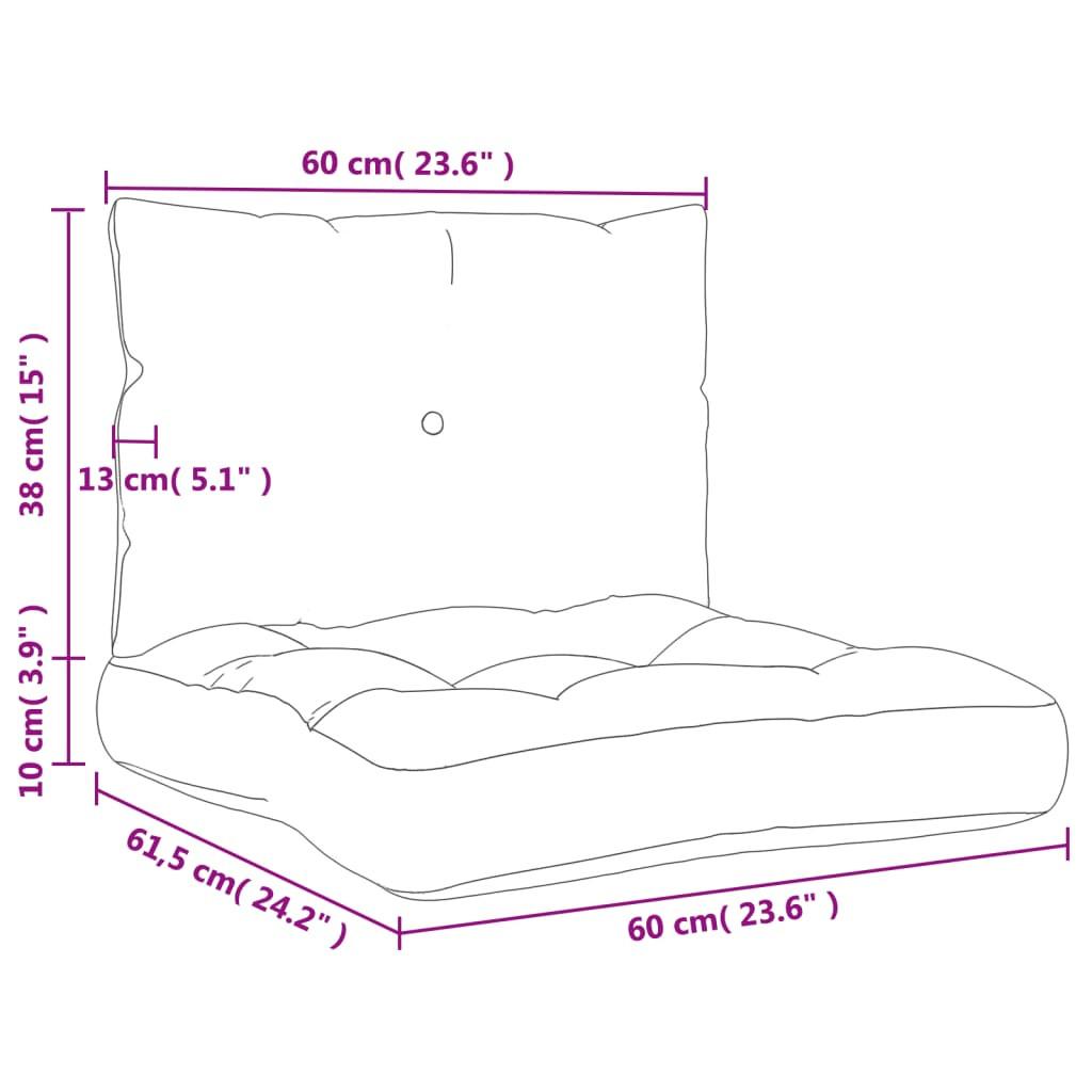 VidaXL cuscino per pallet Tessuto  