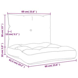 VidaXL cuscino per pallet Tessuto  