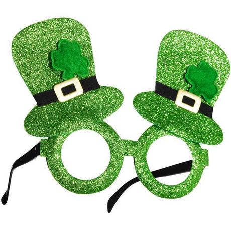 Tectake  Lunettes fantaisie avec haut-de-forme pour la Saint-Patrick 