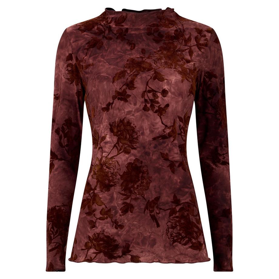 Joe Browns Enganliegendes Oberteil Herbstliches Flockblumenmuster  