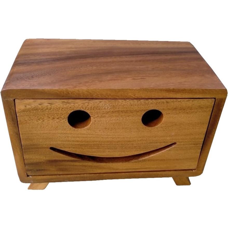 mutoni  Boîte de rangement Smile marron 