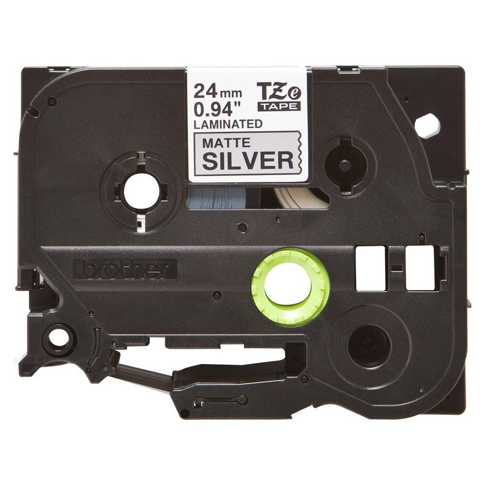 brother  Nastro metallico  TZe TZe-M951 Colore Nastro: Argento (opaco) Colore carattere:Nero 24 mm 8 m 
