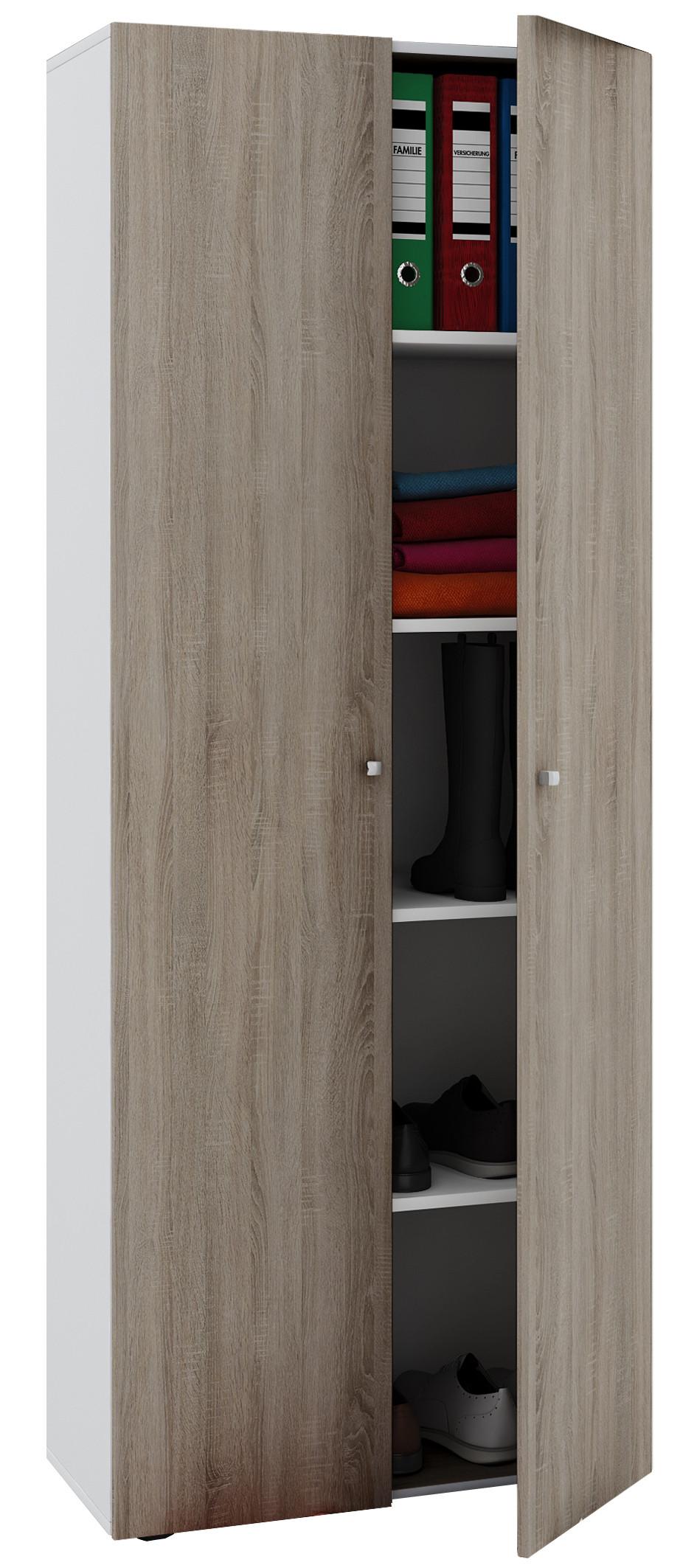 VCM Büroschrank mit 5 Fächern| moderner Aktenschrank mit Drehtüren | Maße B. 70 x H. 178 x T. 40 cm – Vandol  