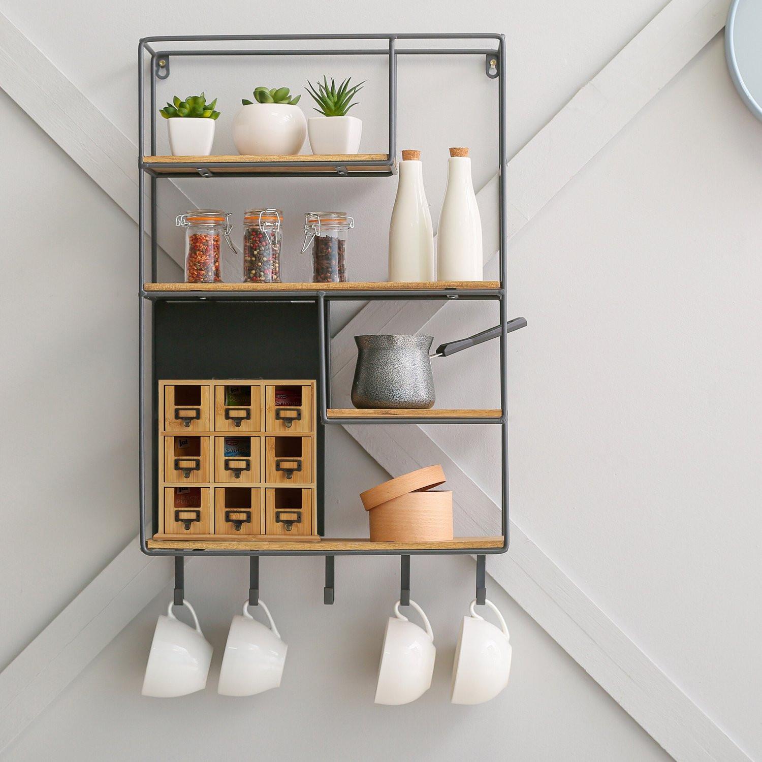 B2X Porta tè in bambù con 9 scomparti  