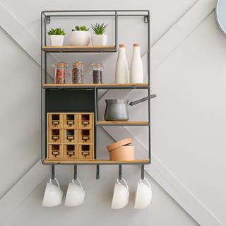 B2X Porta tè in bambù con 9 scomparti  