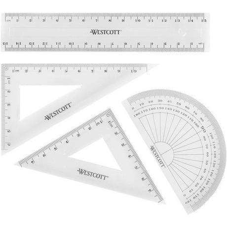 WESTCOTT WESTCOTT Geometrie-Set E-1030300 transparent 4-teilig  
