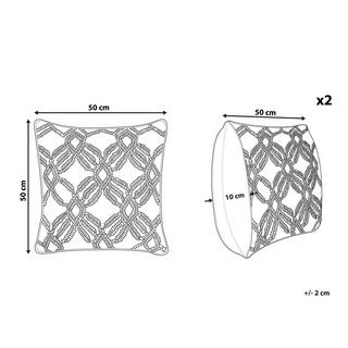 Beliani Kissen 2er Set aus Baumwolle Boho ESENKOY  