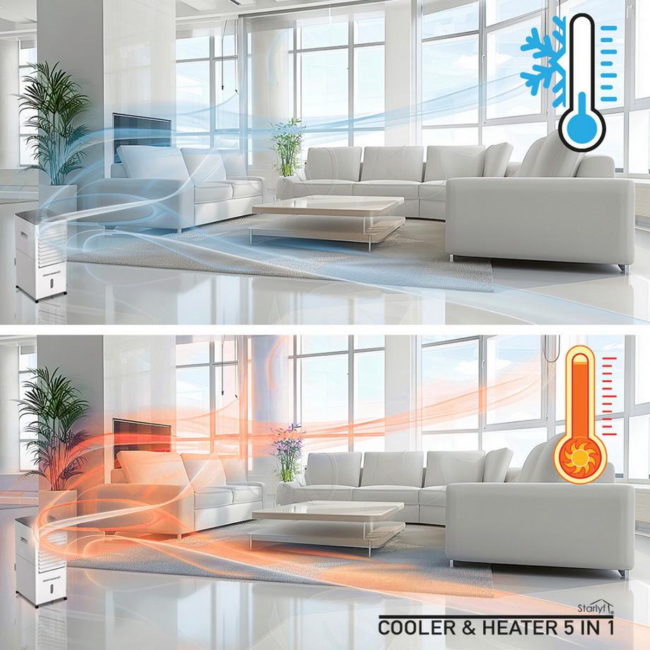 STARLYF Cooler & Heater 5 in 1-Tragbares Klimagerät und Luftreiniger  