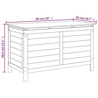 VidaXL Boîte à coussins bois  