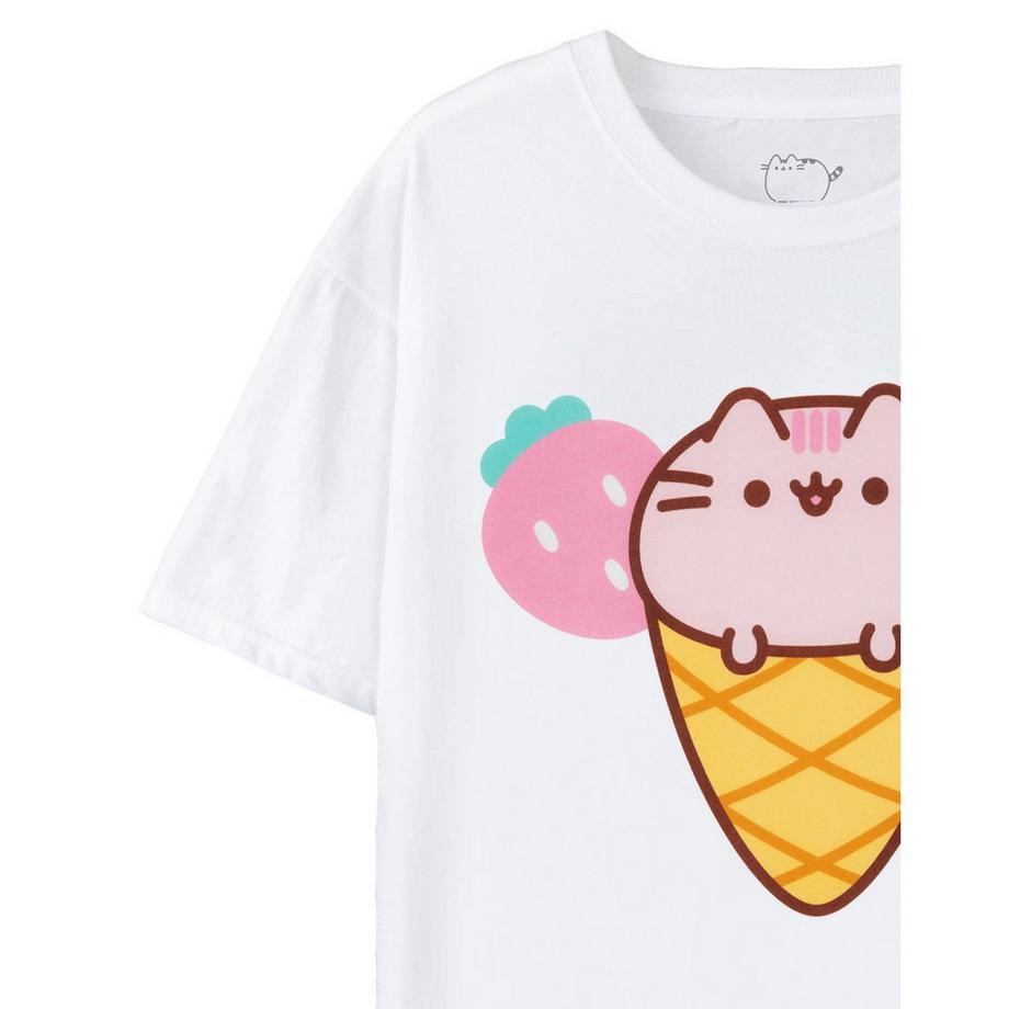 PUSHEEN T-Shirt Imprimé Graphique Cornet de Glace  