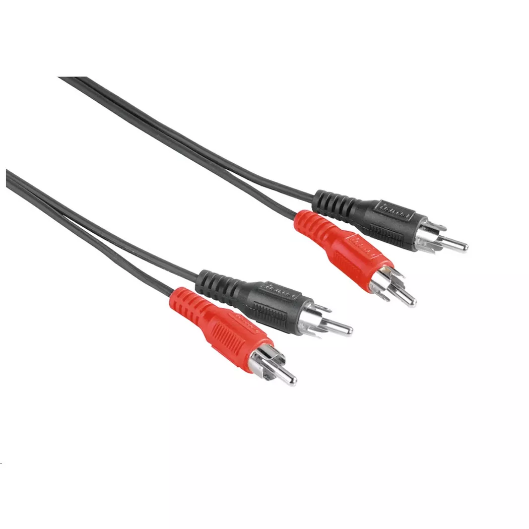 Hama - Audio-Kabel, 2 Cinch-Stecker2 Cinch-Stecker, 1,5 m, Schwarz, One Size