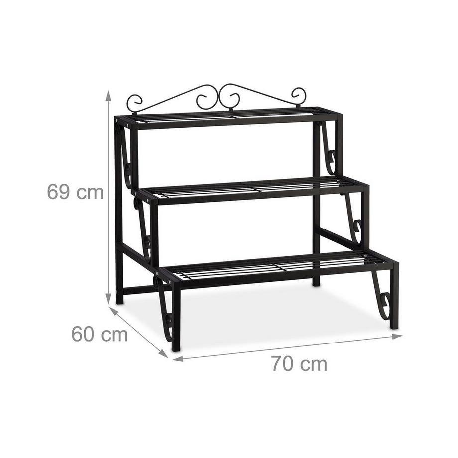 B2X Blumentreppe aus Metall 3 Stufen  