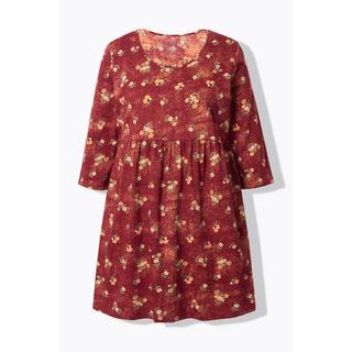 Ulla Popken Longshirt Punkte A-Linie Rundhals 3/4 Arm  