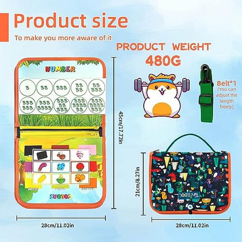 Activity-board  Busy Board Spielzeug, Activity Board Motor Activity Toy, Baby Sensory Learning Toy Motor Activity Board für Reisen Auto Flugzeug 