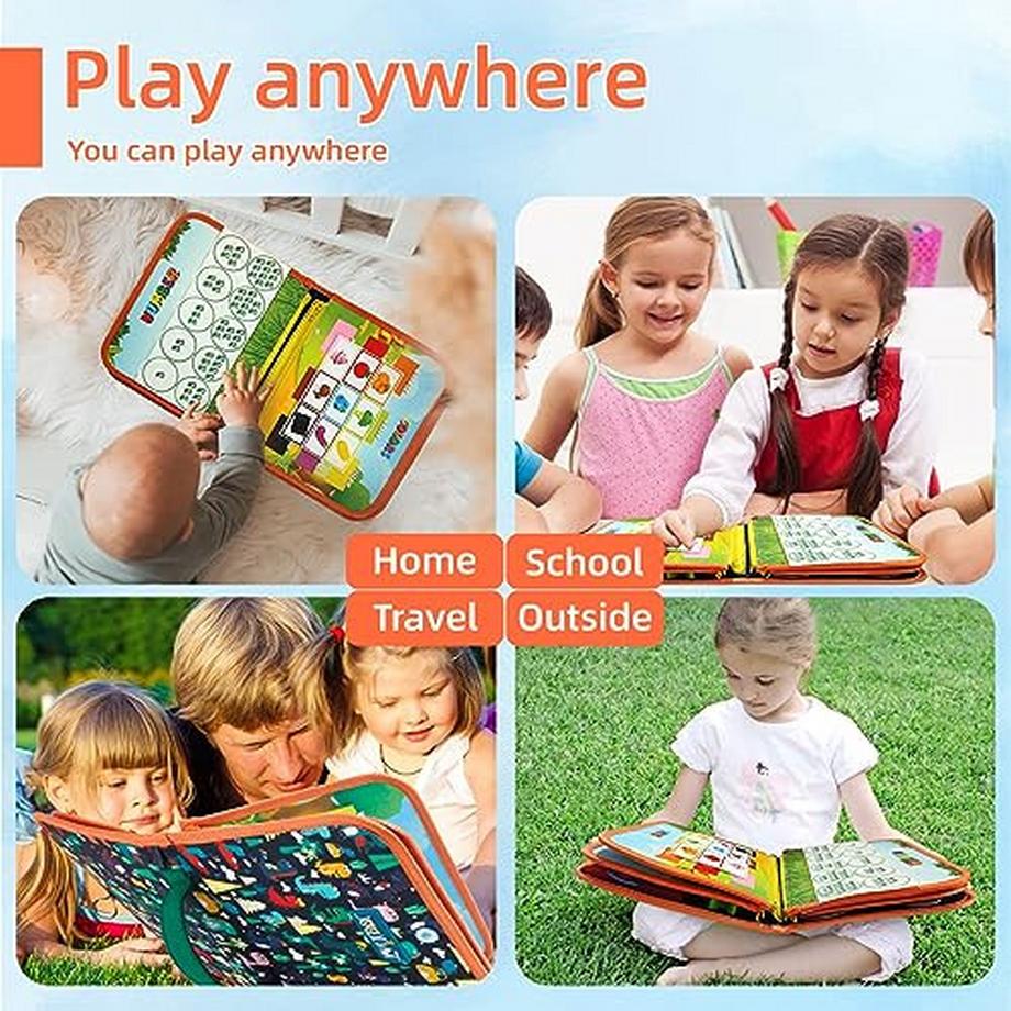 Activity-board  Busy Board Spielzeug, Activity Board Motor Activity Toy, Baby Sensory Learning Toy Motor Activity Board für Reisen Auto Flugzeug 