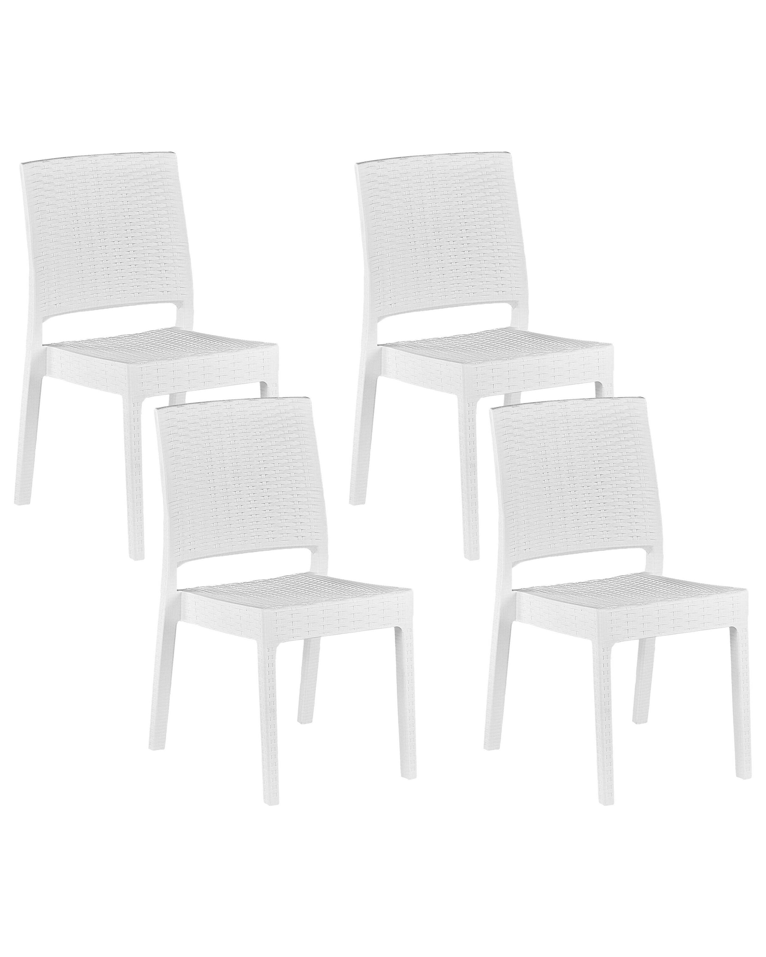 Beliani Lot de 4 chaises en Matière synthétique Moderne FOSSANO  