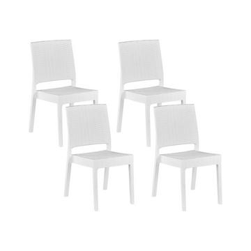 Set mit 4 Stühlen aus Kunststoff Modern FOSSANO