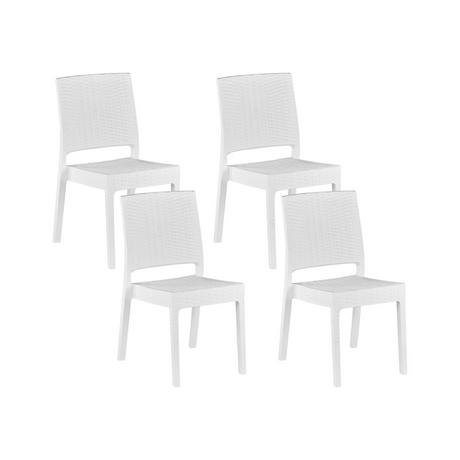 Beliani Lot de 4 chaises en Matière synthétique Moderne FOSSANO  