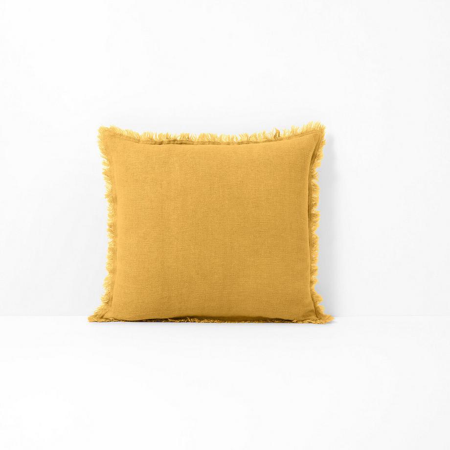 Housse de coussin lin lavé