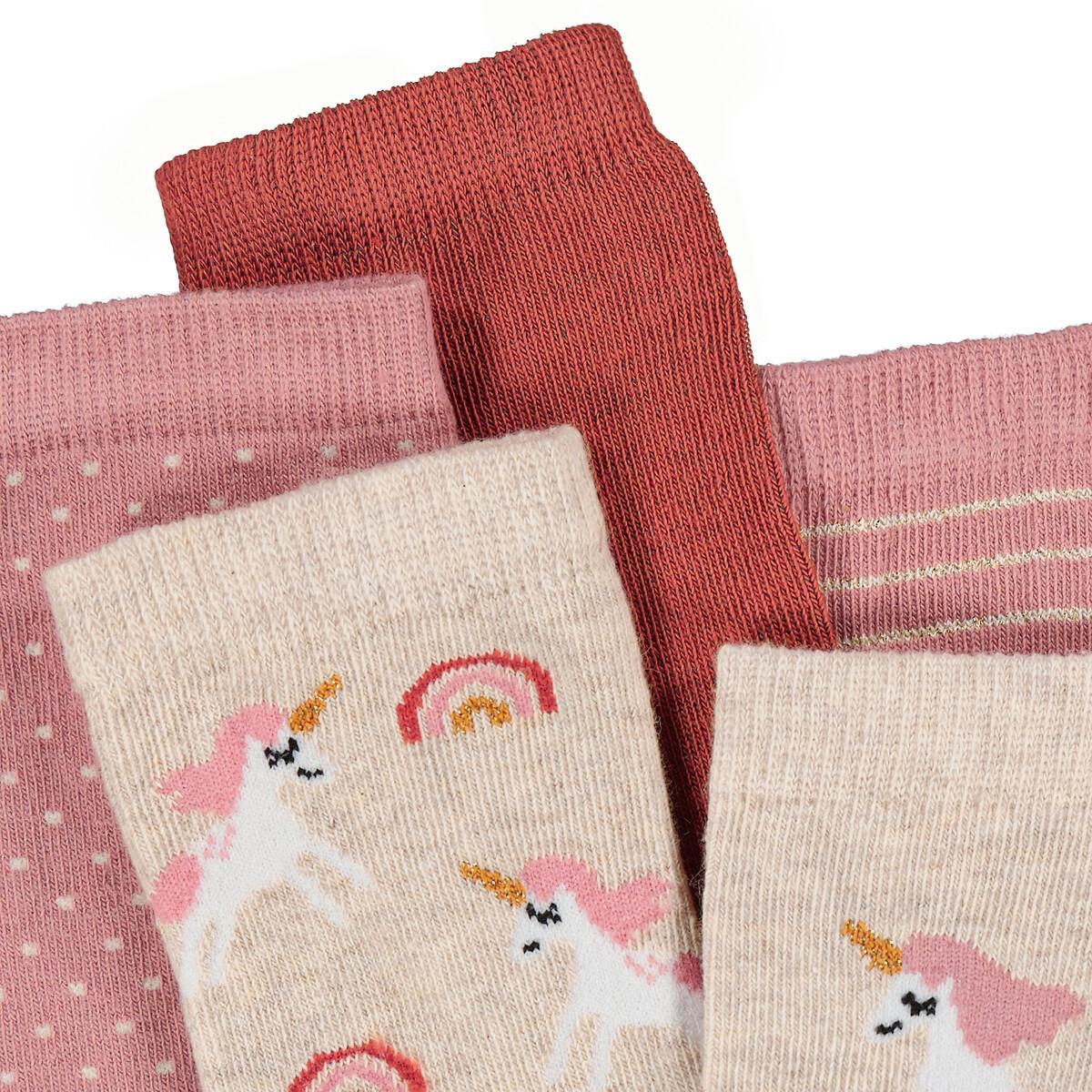 La Redoute Collections  5 Paar Socken mit Einhorn-Motiven 