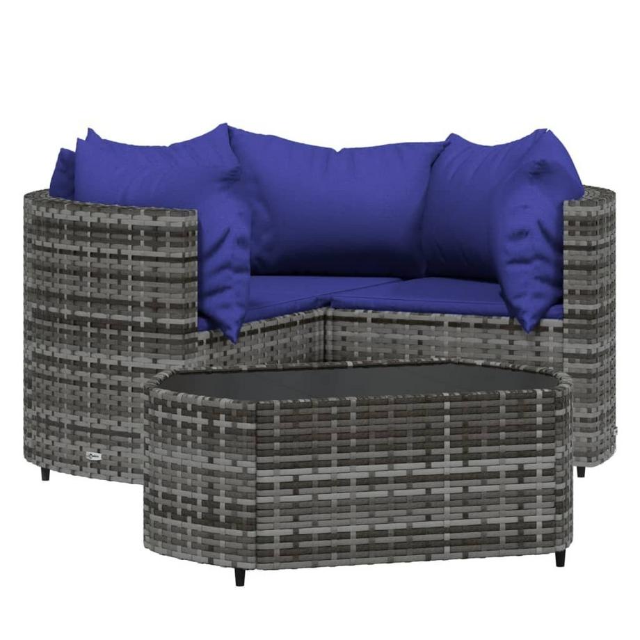 set mobili da giardino Polirattan