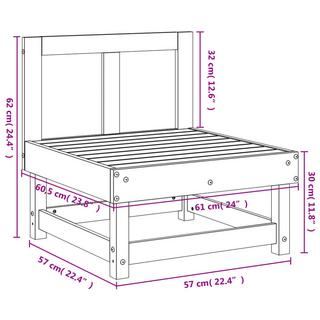 VidaXL Garten mittelsofa imprägniertes kiefernholz  