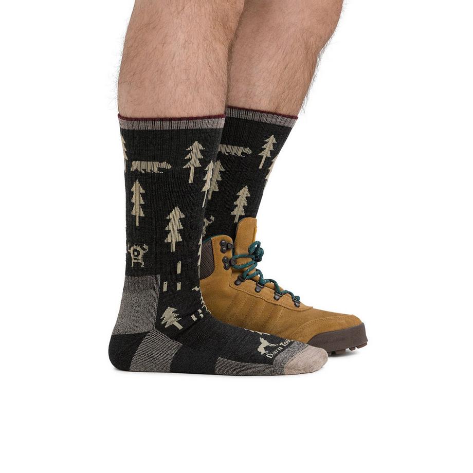 Darn Tough Vermont  Calze Uomo Mi-Peso in Lana Merino con Fantasia Foresta 