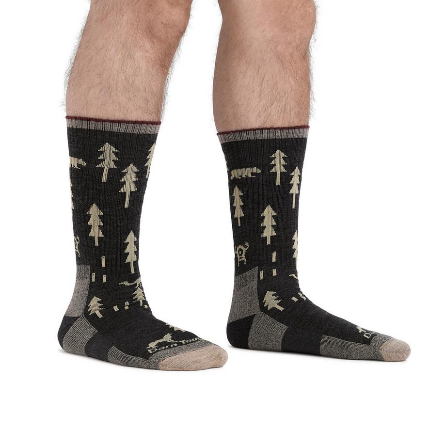 Darn Tough Vermont  Calze Uomo Mi-Peso in Lana Merino con Fantasia Foresta 