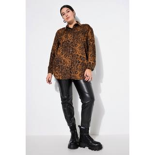 Studio Untold  Cord-Hemd, Oversize Shape, Leoprint 